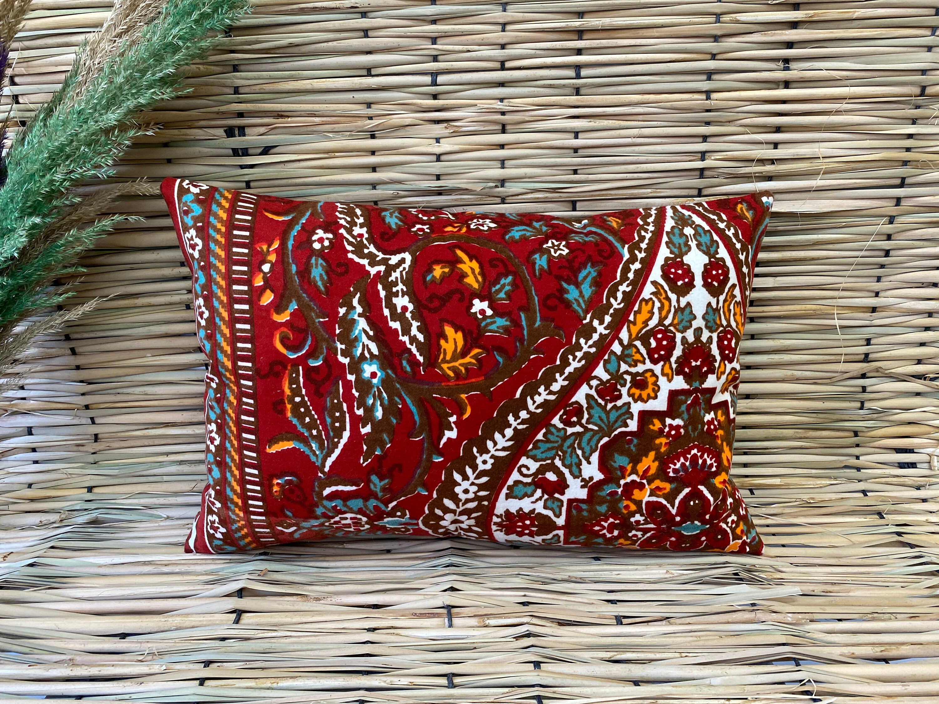 Farmhouse Decor Red Pillow Cases 16x24 Claret Red Pillow Etsy UK
