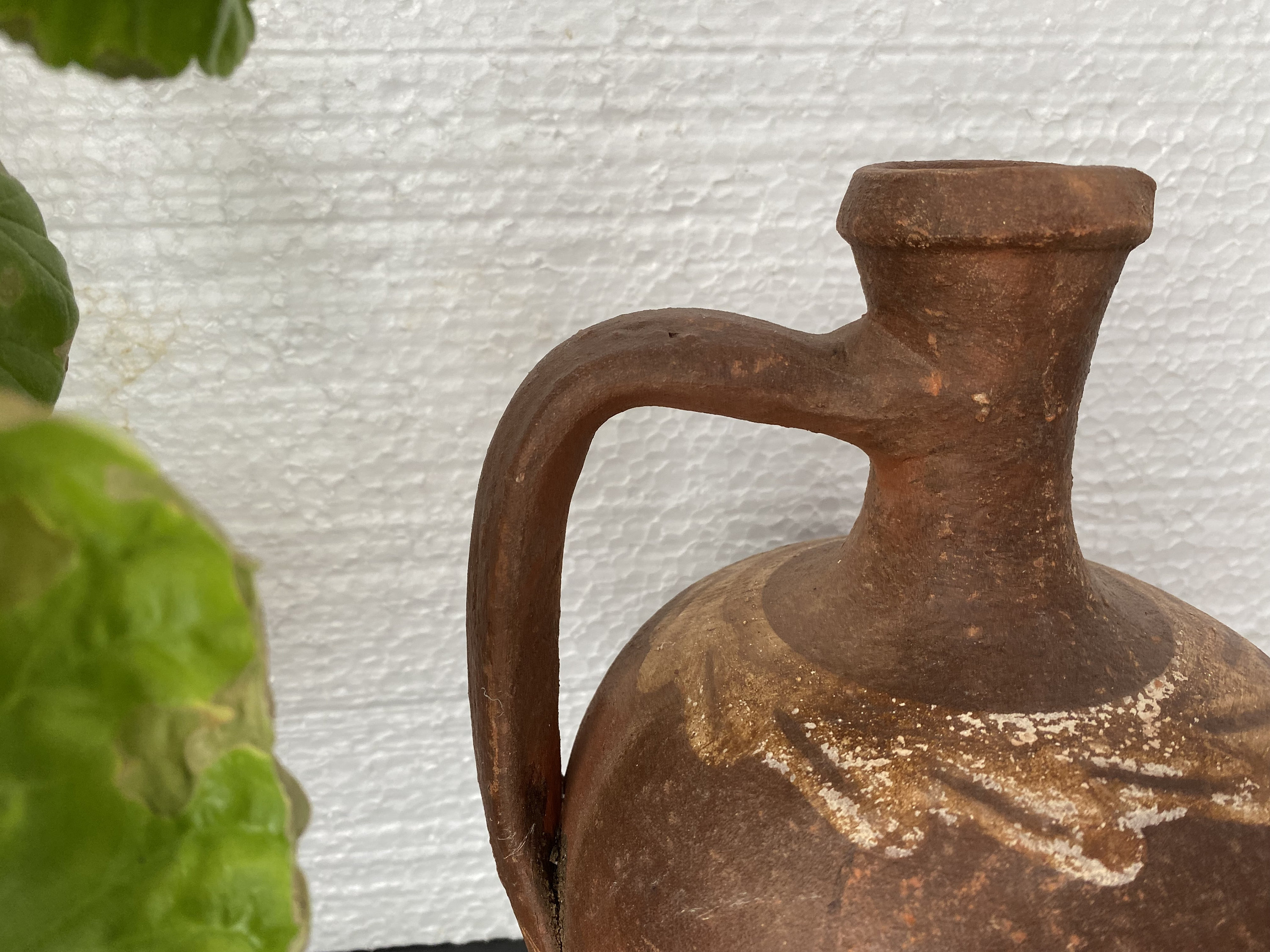 Old Clay Jug, Brown Clay Pot, Wabi Sabi Pottery, Rustic Decor, Old