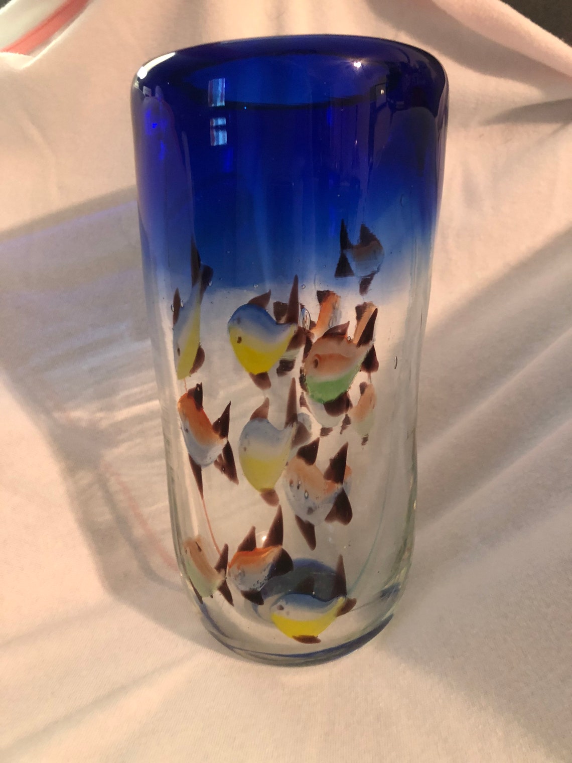 Vintage Murano Tropical Fish Aquarium Vase Etsy