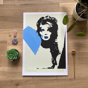 Siebdruck Pop Art | bunter Porträt-Druck mit buntem Hintergrund als Poster oder für Rahmen - Einzelstücke