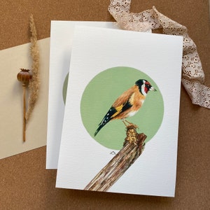 Kunstdruck Stieglitz | Fine Art Print einer Aquarell-Illustration mit heimischen Vogel, als Poster oder für Bilderrahmen