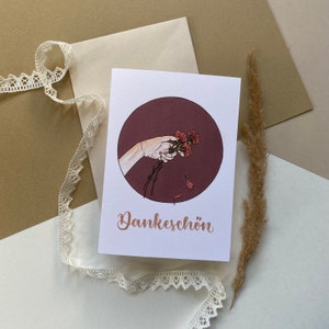 Grußkarte personalisierbar | Klappkarte mit Umschlag mit eigenem Text als Handlettering als Valentinstagskarte, zum Geburtstag oder Hochzeit