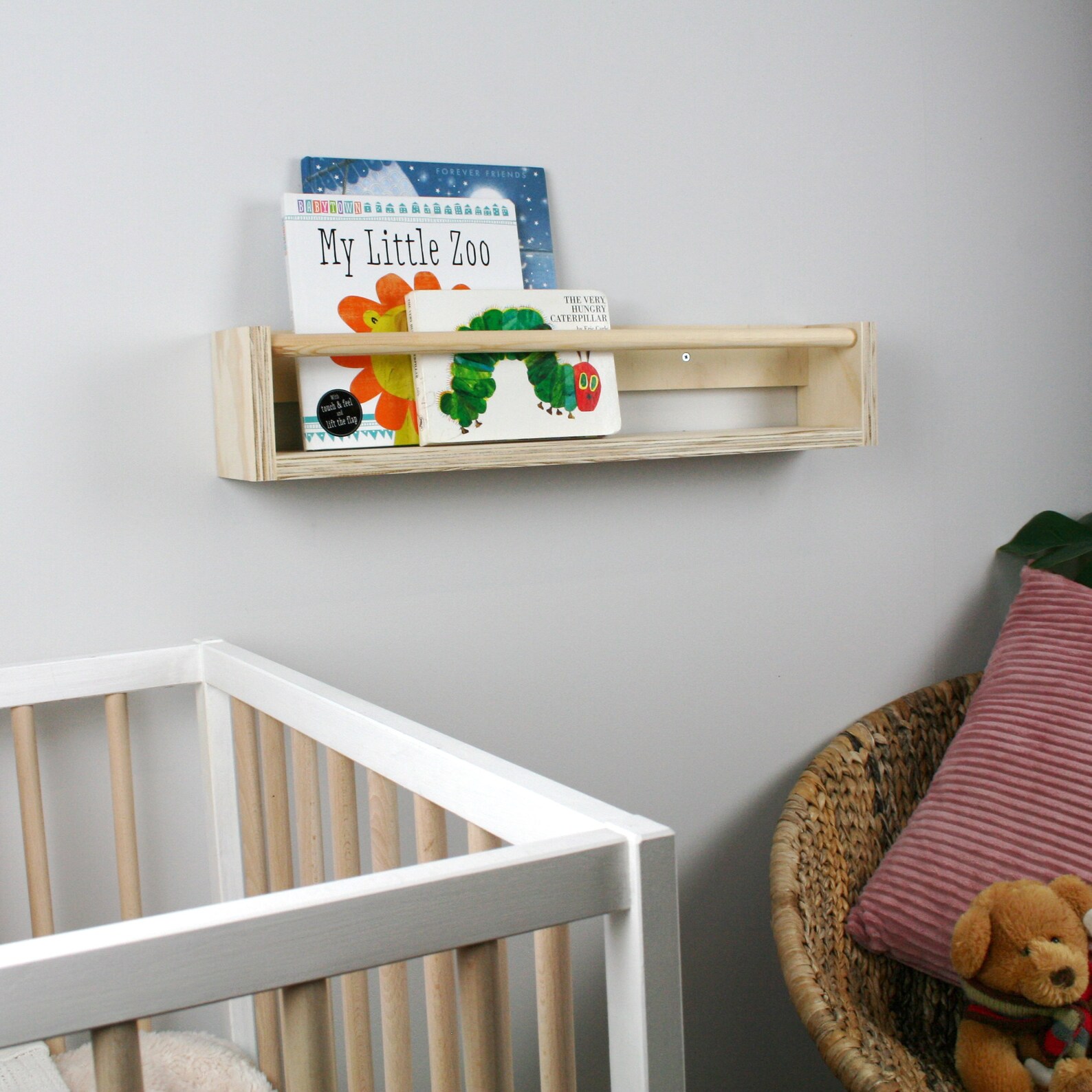 Wall Book Rack Nursery Deco Nursery Furniture Nursery Etsy
