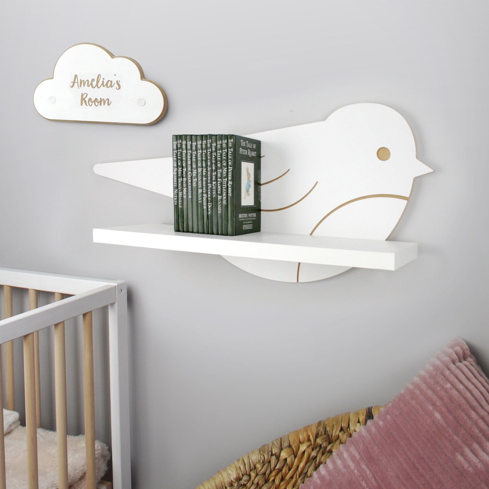 Bird Nursery Shelf Nursery Deco Nursery Furniture Etsy