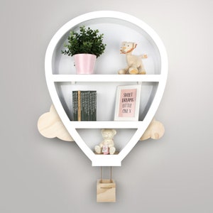 Hot Air Balloon Nursery Shelves - Nursery Deco - Nursery Furniture - Nursery Ideas - Book Shelf - Shelves - Wall Shelves - Floating Shelves