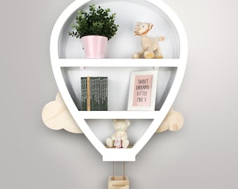 Hot Air Balloon Nursery Shelves - Nursery Deco - Nursery Furniture - Nursery Ideas - Book Shelf - Shelves - Wall Shelves - Floating Shelves