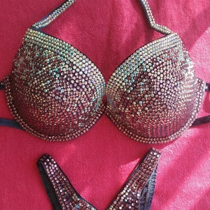 IFBB NPC Competition Bikini Suit / Figure Bikini Suit / Bodybuilding Bikini / Fitness Bikini / Posing Suit / Crystal Bikini