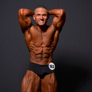Custom made classic physique bodybuilding Black posing trunks IFBB NPC WBFF jbbf