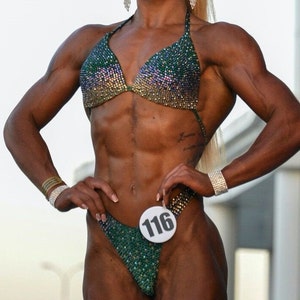Custom Crystal Competition Bikini: IFBB NPC Figure Posing Suit
