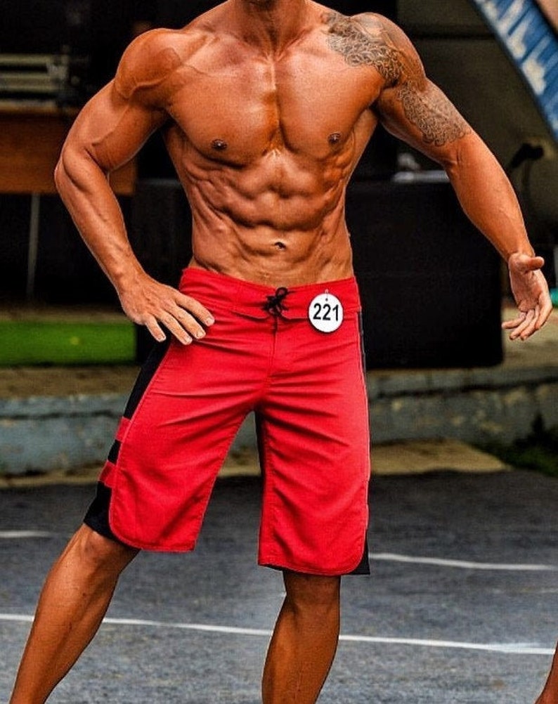men's physique short pants