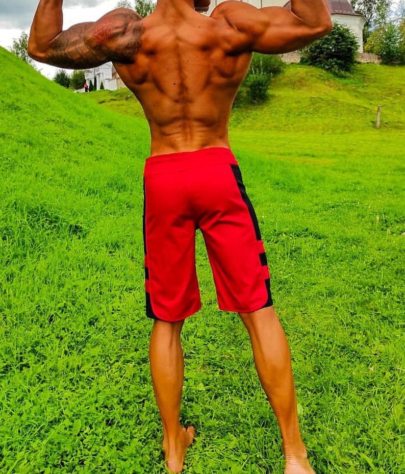 men's physique short pants