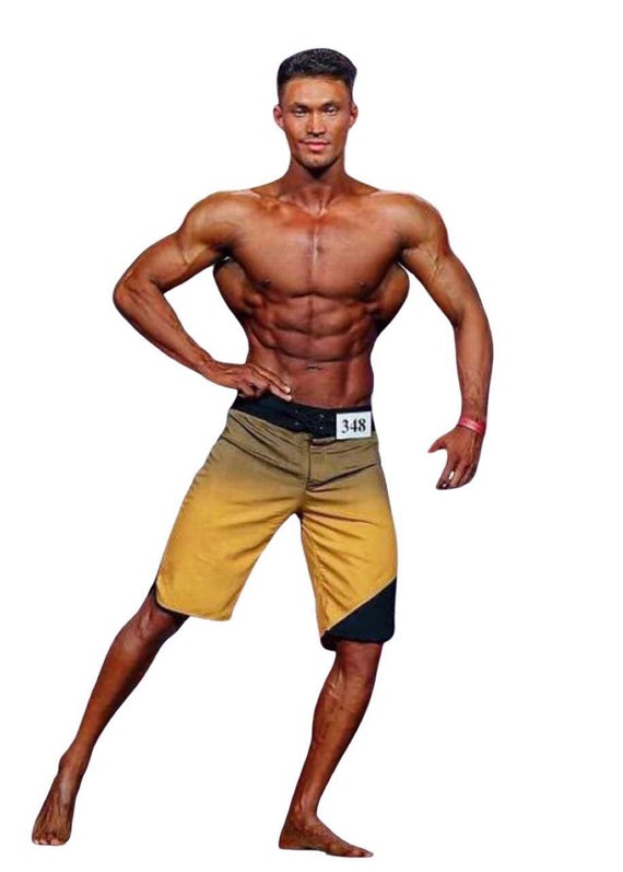 Custom made Mens Physique BoardShorts Competition Shorts Mens Etsy