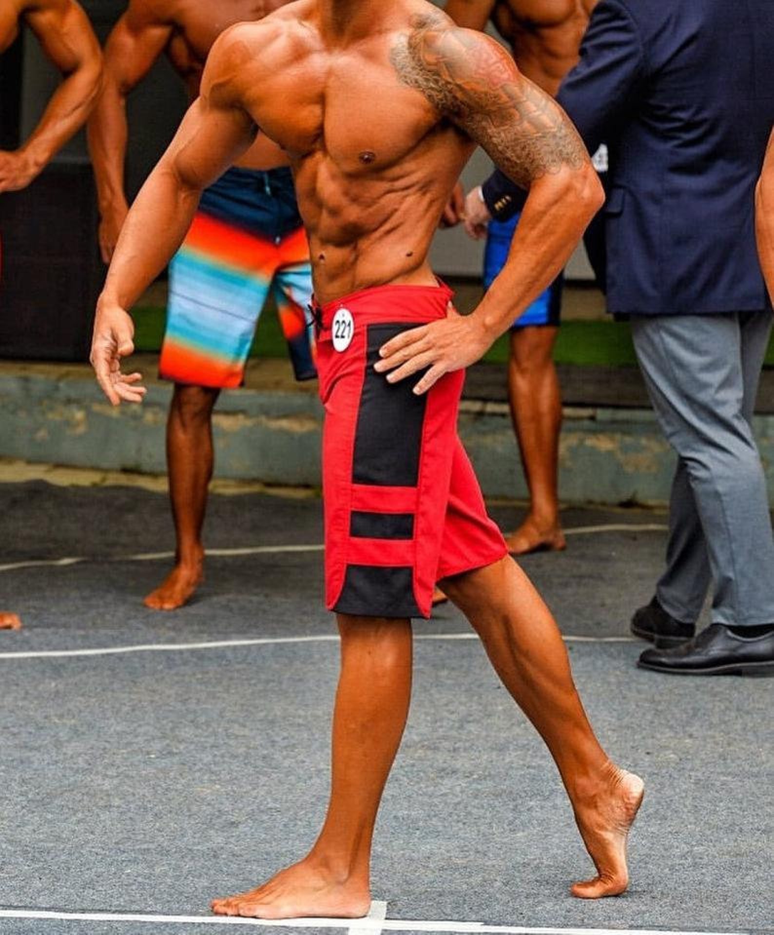 men's physique short pants