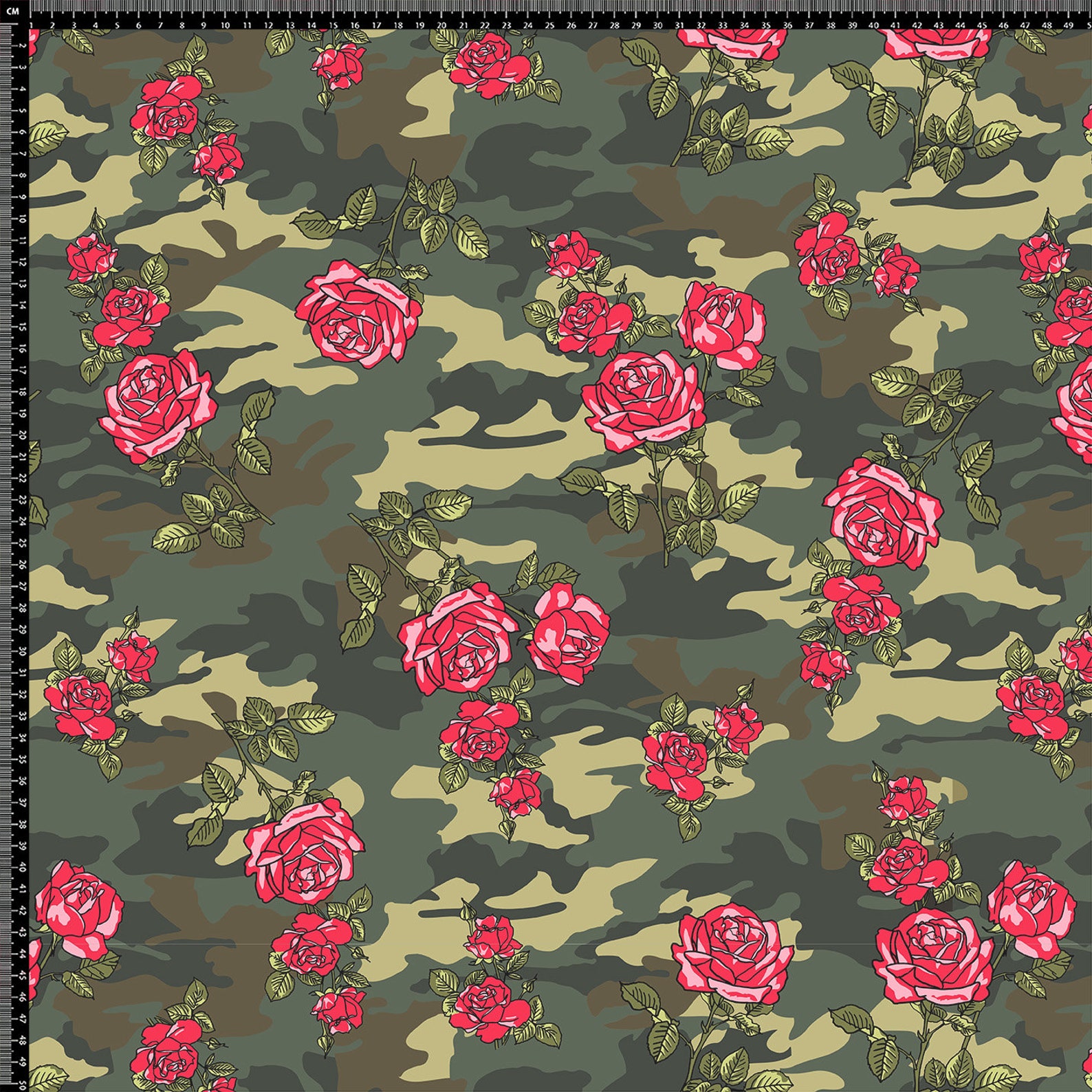 Rose floral camouflage print lycra velvet chiffon scuba Etsy
