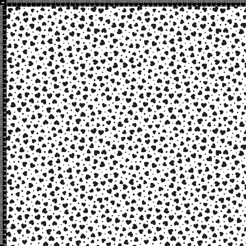 scuba mesh 4 way stretch fabric S292 velvet White and black hearts print lycra jersey fabric chiffon print to order