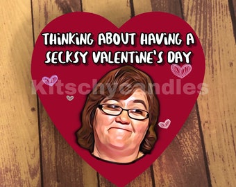 90 DAY FIANCE Danielle Valentine  heart sticker can fit on Russell Stover chocolate heart box.