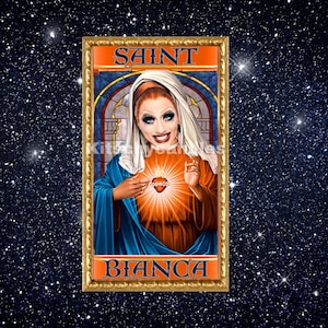 Bianca Del Rio   Label  for Prayer / Saint Candle. *Label Only * RuPaul&#39;s Drag Race