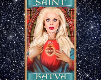 Katya Zamolodchikova  Label  for Prayer / Saint Candle. *Label Only * RuPaul's Drag Race