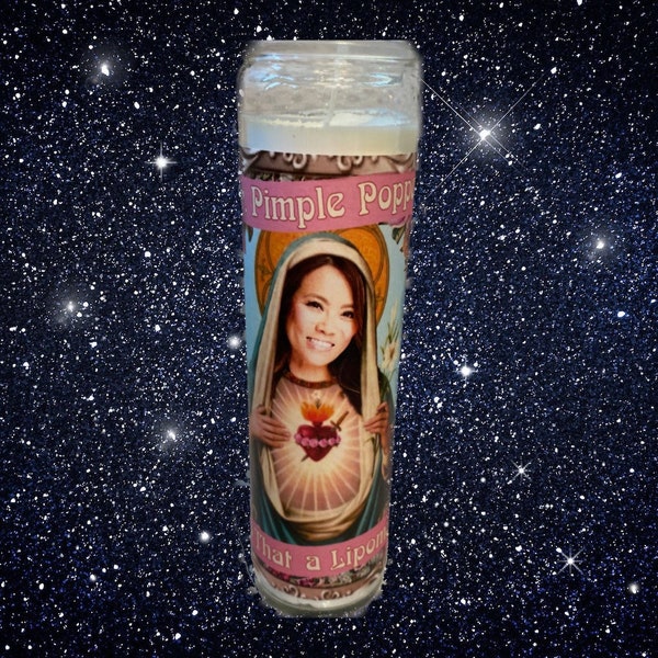 Dr Pimple Popper Prayer Saint  Candle Sticker/Label Only