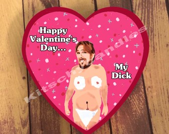 90 DAY FIANCE inspired Colt  Valentine heart sticker can fit on Russell Stover chocolate heart box.  Coltee