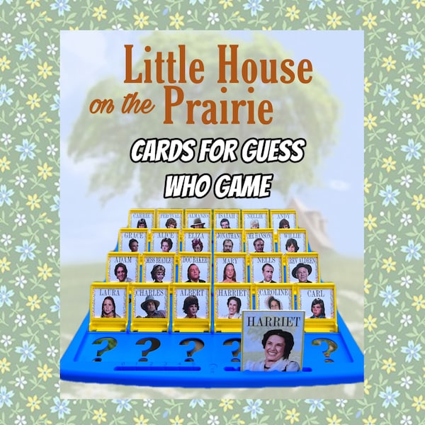Cards for Little House on the Prairie Guess Who Game Great Gift Funny.  Cards only *UNCUT*. LHOTP