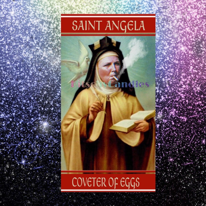 Label Only 90 Day Fiance Label Angela Coveter of Eggs Label for Prayer Candle