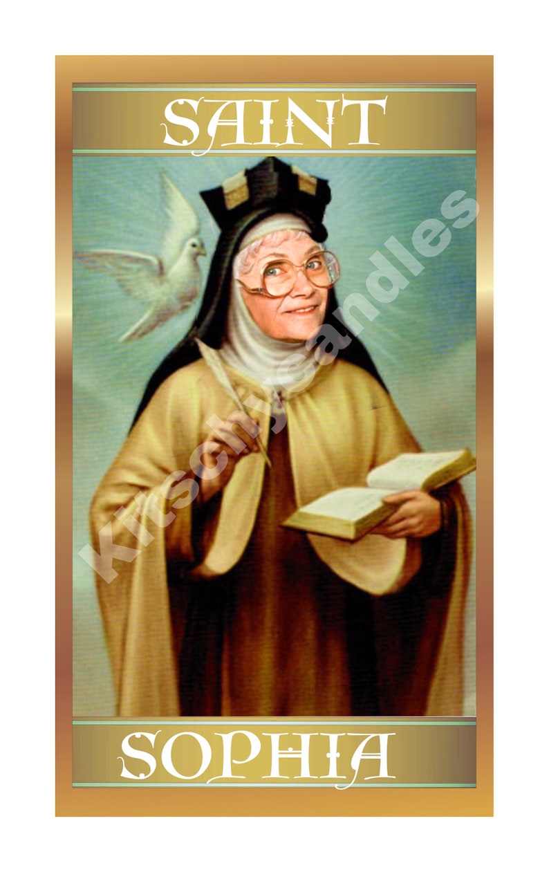 Saint Sophia Label Sticker for Saint Prayer Candle Golden Etsy