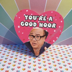 Frank Reynolds Valentine Heart  sticker can fit on Russell Stover chocolate heart box.  It’s Always Sunny in Philadelphia