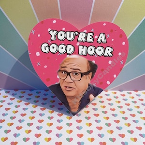 Frank Reynolds Valentine Heart  sticker can fit on Russell Stover chocolate heart box.  It’s Always Sunny in Philadelphia