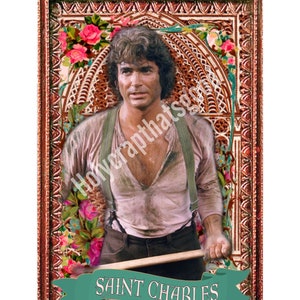 Charles Ingalls Label Sticker for Prayer Candle Little House On The Prairie