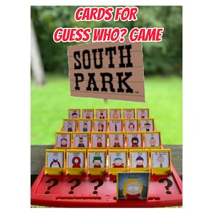 Cards for South Park Guess Who Game Great Gift Funny.  Cards only. *UNCUT*
