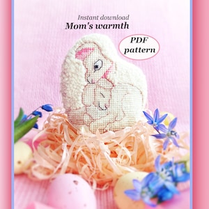 3D-kruissteekpatroon - Schaap, mama's warmte. DIY-speelgoed voor de verjaardag van de baby. Pasen schapen patroon.
