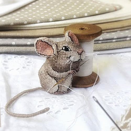 3D クロスステッチ PDF パターン - 三匹の子豚。装飾用のおもちゃ