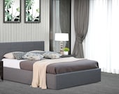 Fabric Gas Lift Ottoman Bed in Grey, Cream or Mocha
