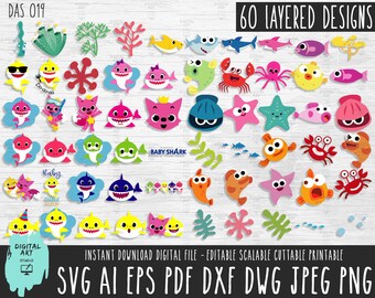 Free Free 218 Baby Shark Characters Svg SVG PNG EPS DXF File