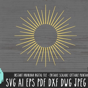 May include: A yellow sunburst design with a circular center. The design is on a gray woodgrain background.