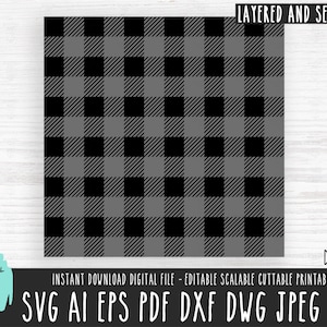 以下が含まれることがあります： 黒とグレーのシームレスな格子柄。このデジタルダウンロードは、SVG、AI、EPS、PDF、DXF、DWG、JPEG、PNG形式で入手できます。