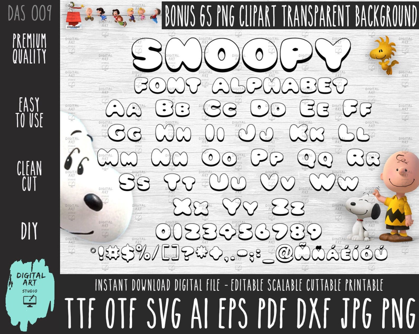 Snoopy font numbers ttf-otf Installable Mac-PC Snoopy Peanut | Etsy