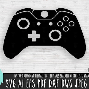 Spiel-Kommando solide SVG, Stick-Symbol Vektor-Datei, Controller Videospiel Silhouette Cricut Procreate, PS4 Gaming digitaler Download PNG SVG 363