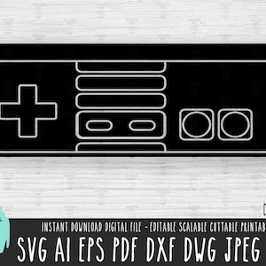 Stick-Symbol solide SVG-Datei, Game-command-vektordatei, Controller-Videospiel-Silhouette, Cricut Procreate, PS Gaming digitaler Download PNG SVG 364