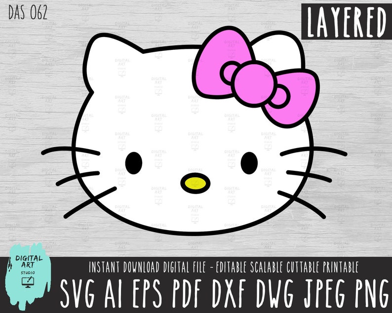 Layered Hello Kitty Svg