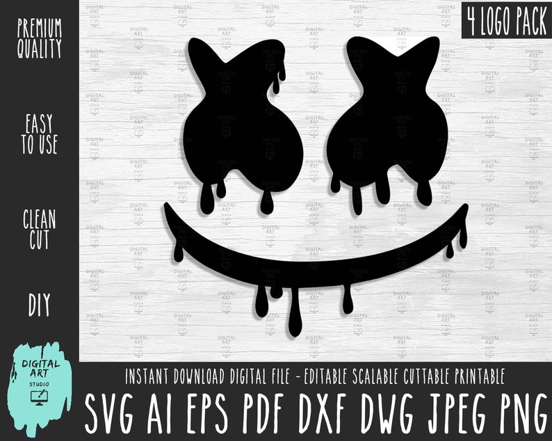Dj Marshmello logo svg pack Marshmello Printable | Etsy