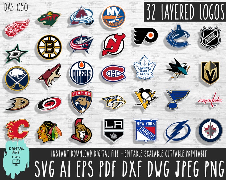 Download NHL svg logo Bundle files Hockey league logo vector files ...