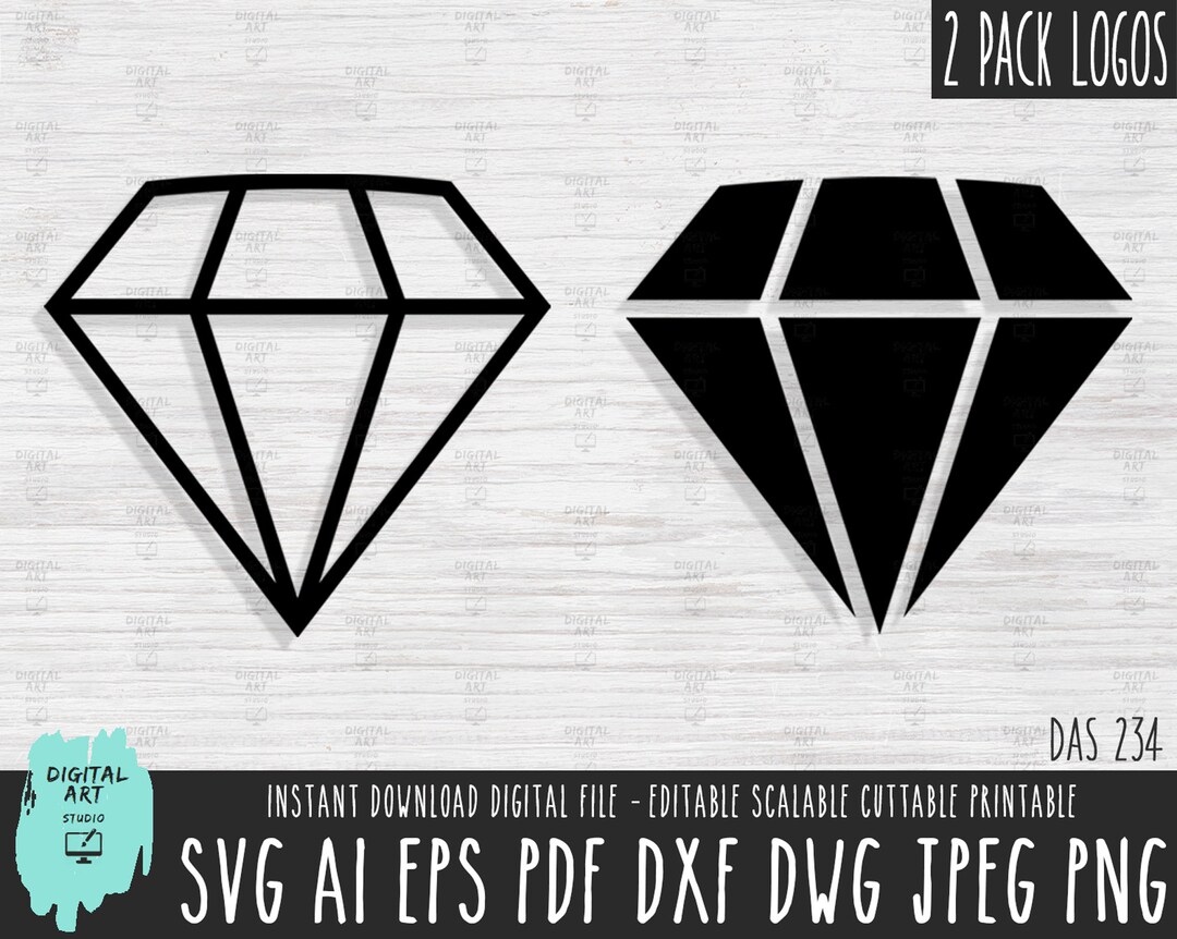 Diamond Icon SVG, Clipart, Vector (digital Download) - Etsy Australia