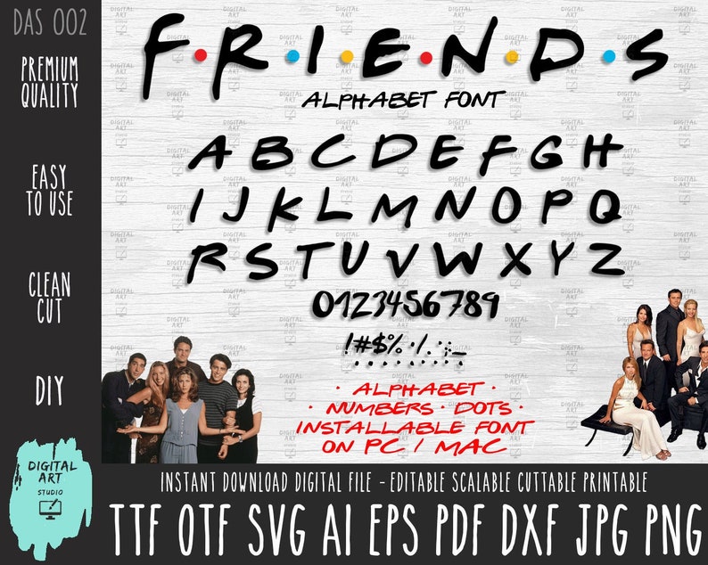 Free Free 256 Friends Font With Dots Svg SVG PNG EPS DXF File
