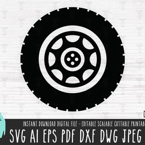 TIRE svg CAR WHEEL png Wheel vector file Cricut Car Tire png digital download Wheel Truck cut file Wheel Silhouette Car Tires dxf pdf 626