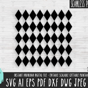 SVG sans couture à motifs de losanges, téléchargement numérique sans couture écossais, fichier vectoriel losange, clipart losange Tartan Cricut Silhouette jpg png 455