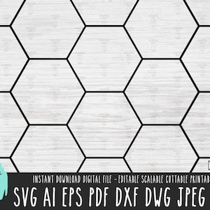 Honingraat eenvoudig patroon SVG | Honingraat vectorbestand | Zeshoek achtergrond Cricut/silhouet/Procreate honingraat overzicht digitale download 247
