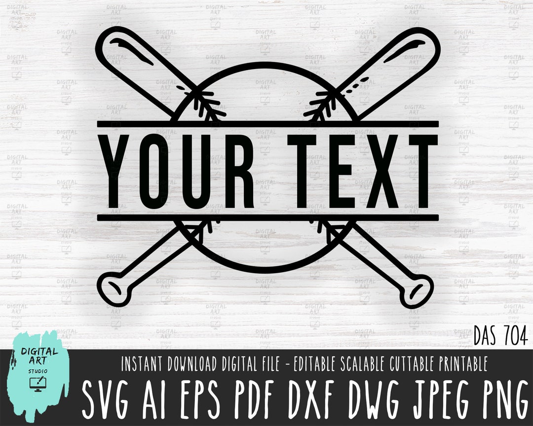 BASEBALL Split Monogram SVG Baseball MONOGRAM Png Baseball Vector Files