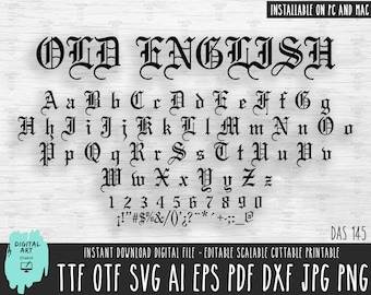 old english alphabet etsy